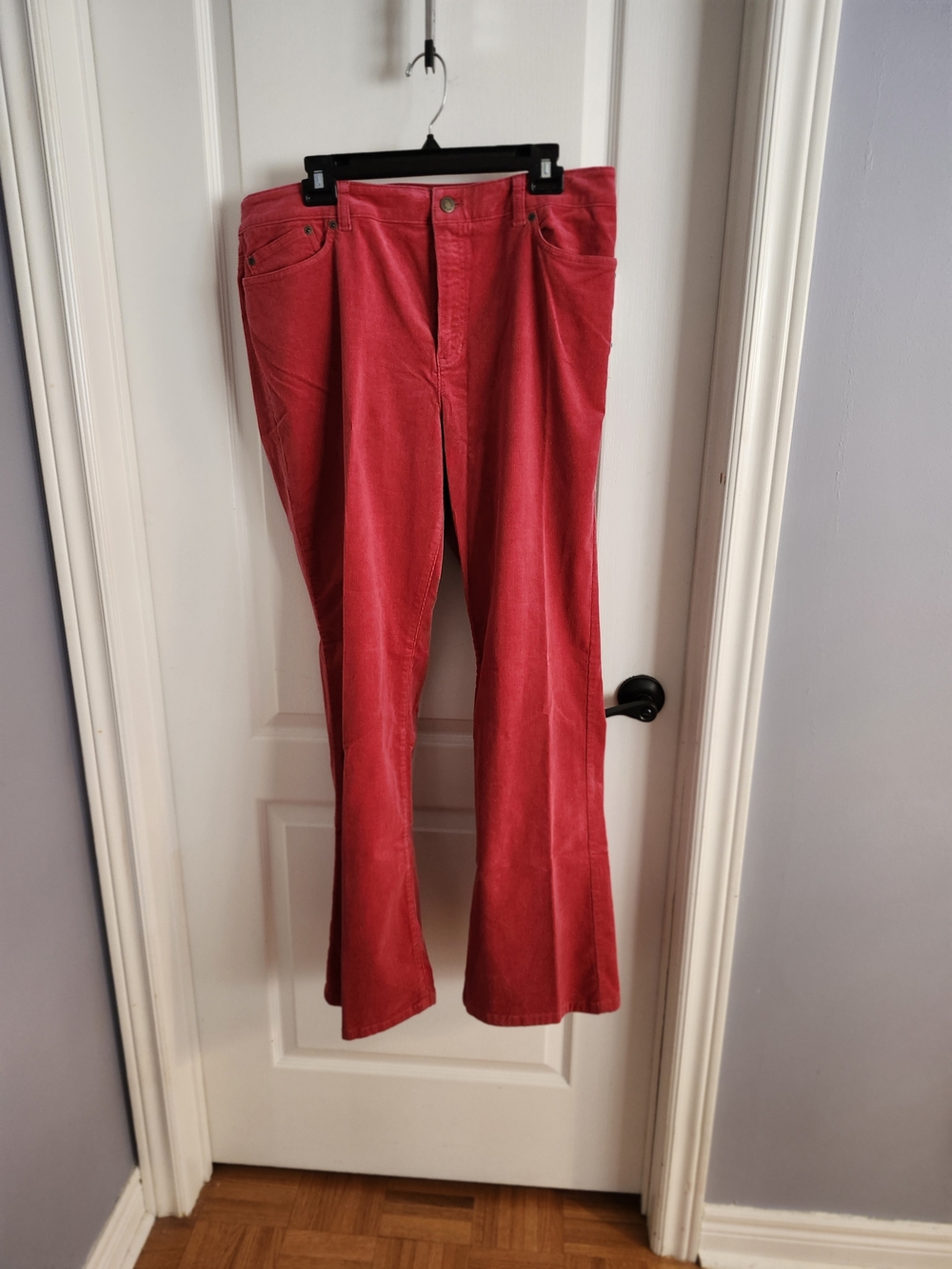 Jones New York Red Corduroy Flare Pants